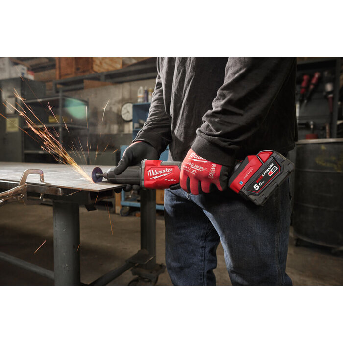 MILWAUKEE M18 FDGROVPDB FUEL ONE-KEY rechte slijpmachine met peddelschakelaar