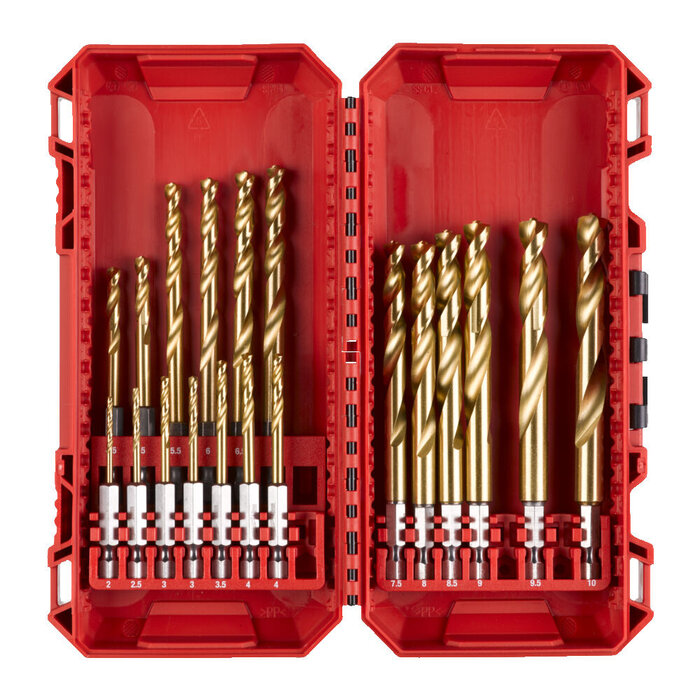 MILWAUKEE  Shockwave HSS-G Tin Red Hex boren set