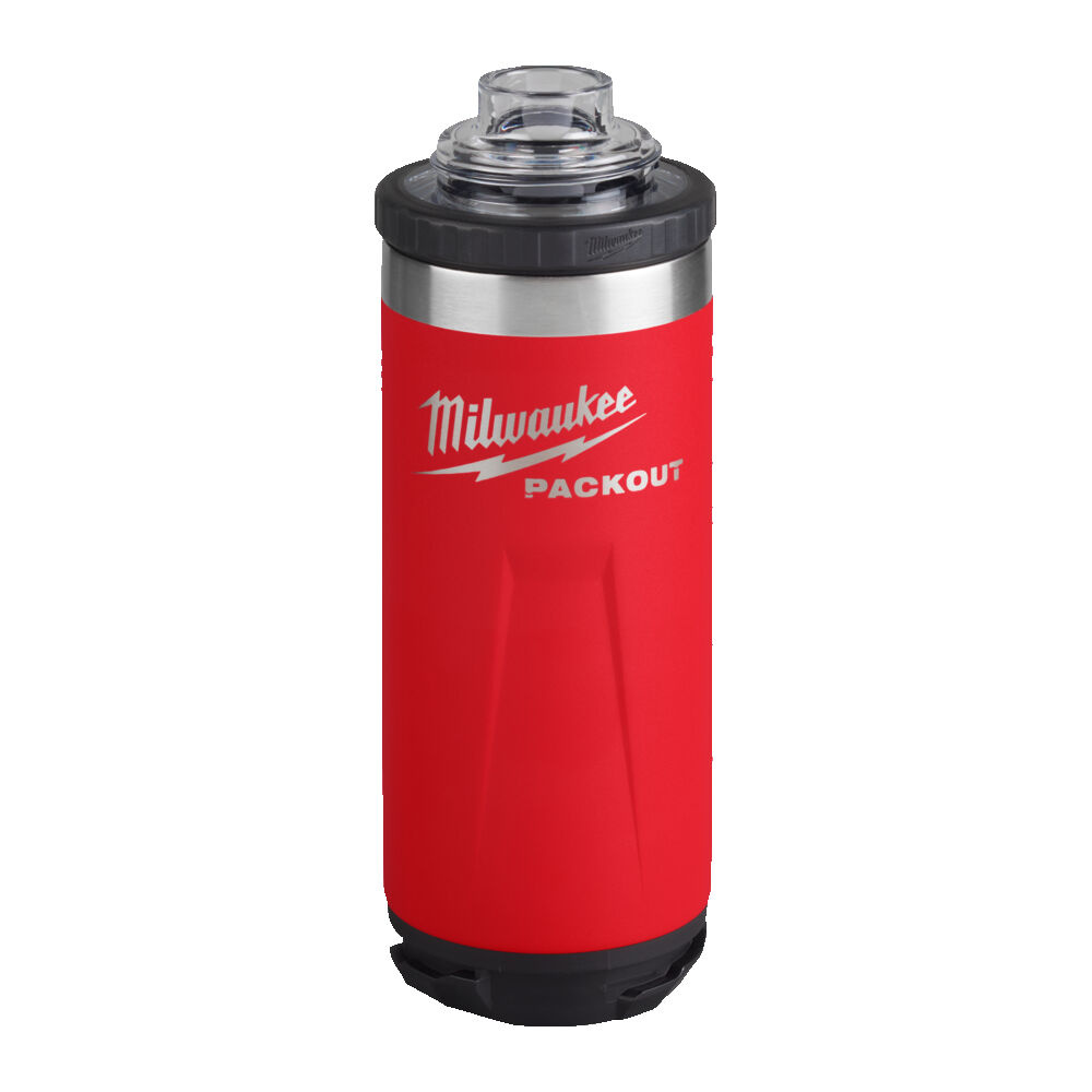 MILWAUKEE PACKOUT 710 ml fles met deksel rood