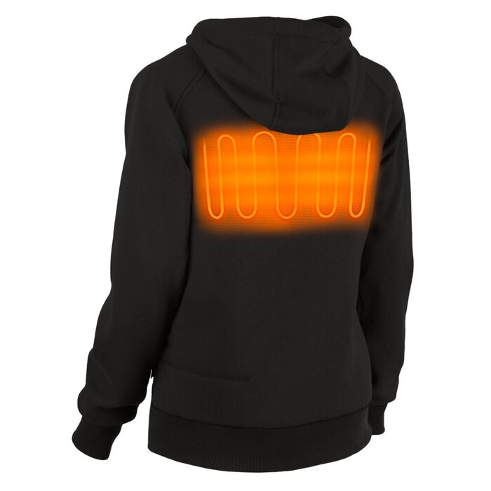 MILWAUKEE M12 HHLBL1-0 VERWARMDE DAMES HOODIE ZWART