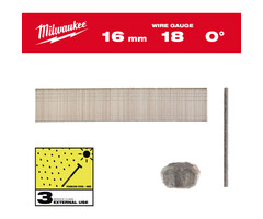 MILWAUKEE BRAD SPIJKERS, 18 GAUGE, DUNNE KOP EXTERNAL USE