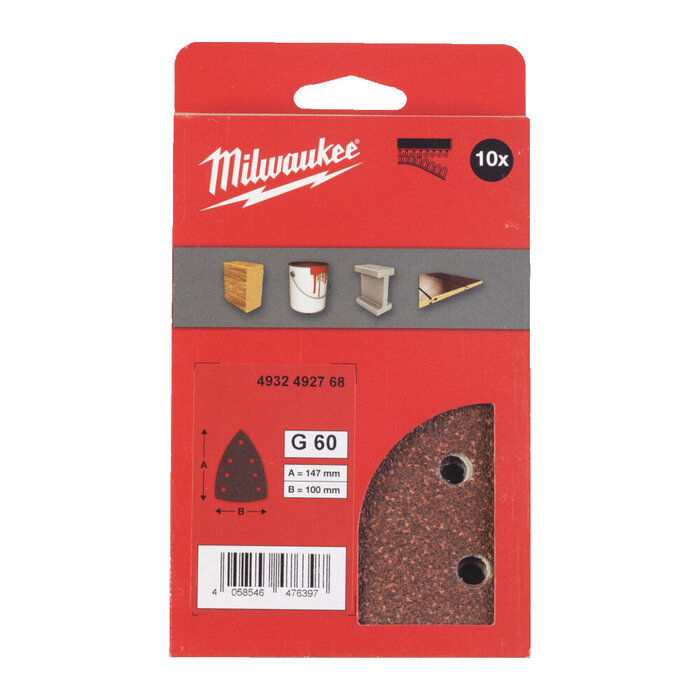 MILWAUKEE SCHUURPAPIER VOOR SCHUURMACHINES 100 X 147MM