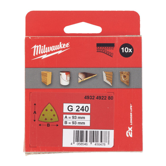 MILWAUKEE Delta Schuurpapier HP 93x93/6
