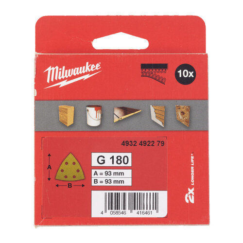 MILWAUKEE PREMIUM HP SCHUURPAPIER VOOR SCHUURMACHINES 93 X 93 MM