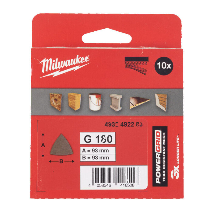MILWAUKEE SCHUURGAAS VOOR DELTA-SCHUURMACHINES 93 X 93 MM