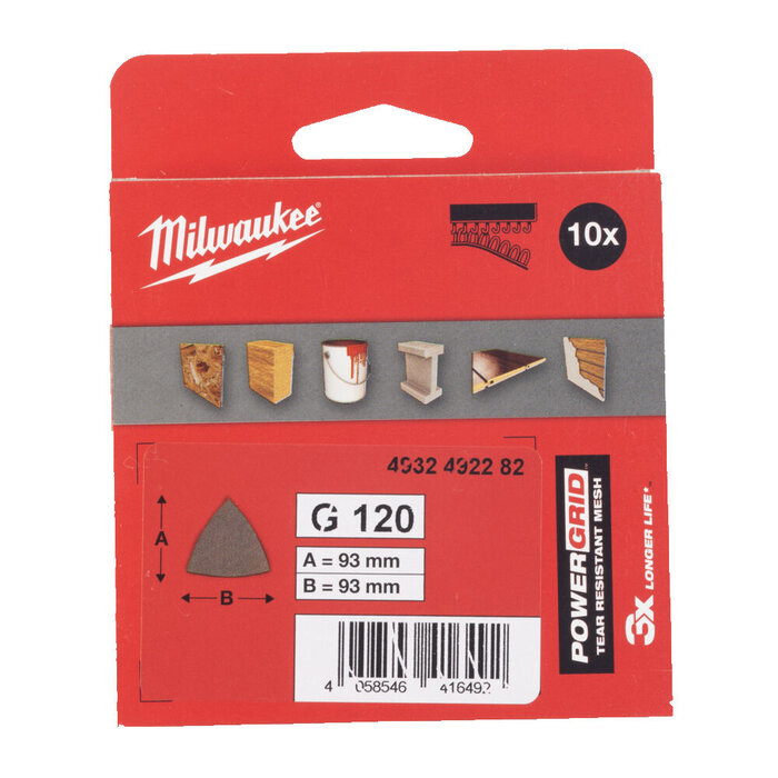 MILWAUKEE SCHUURGAAS VOOR DELTA-SCHUURMACHINES 93 X 93 MM