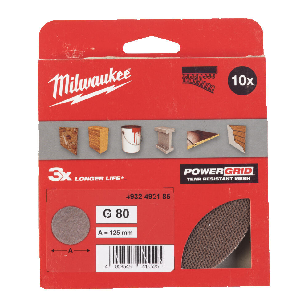 MILWAUKEE Schuurgaas Ø125mm voor excentrische schuurmachines