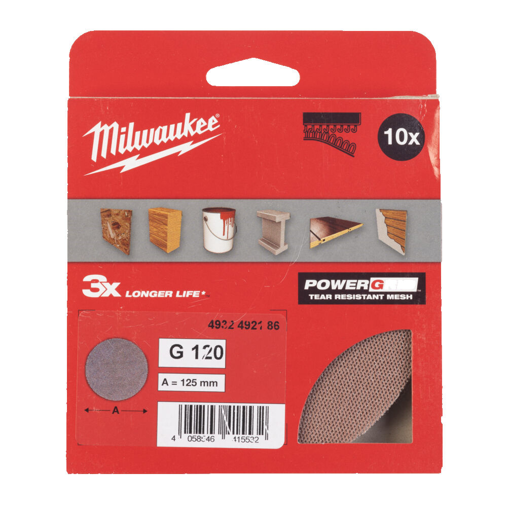 MILWAUKEE Schuurgaas Ø125mm voor excentrische schuurmachines