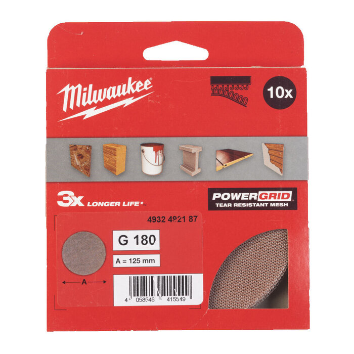 MILWAUKEE SCHUURGAAS ø125MM VOOR EXCENTRISCHE SCHUURMACHINES