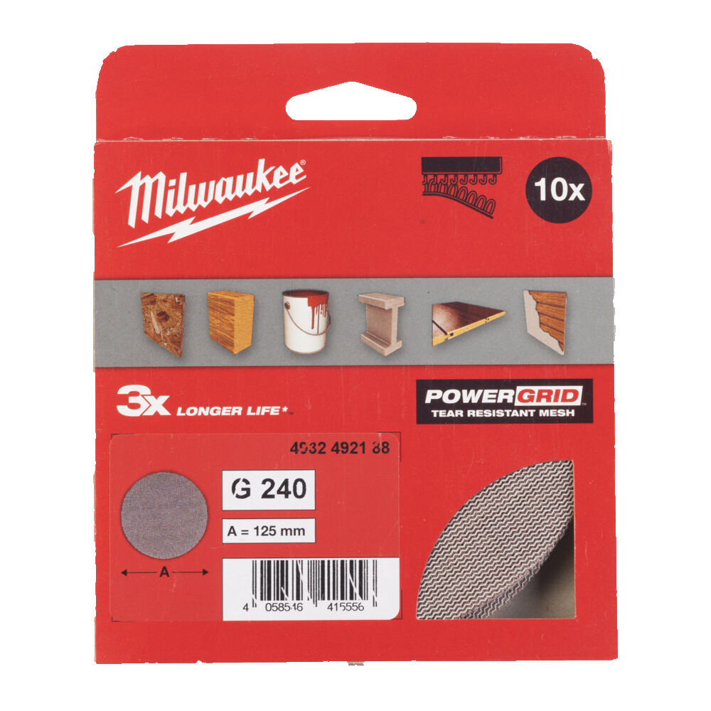 MILWAUKEE Schuurgaas Ø125mm voor excentrische schuurmachines
