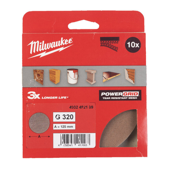 MILWAUKEE SCHUURGAAS ø125MM VOOR EXCENTRISCHE SCHUURMACHINES
