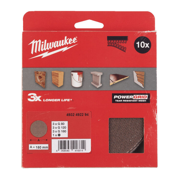 MILWAUKEE Schuurgaas Ø125mm voor excentrische schuurmachines
