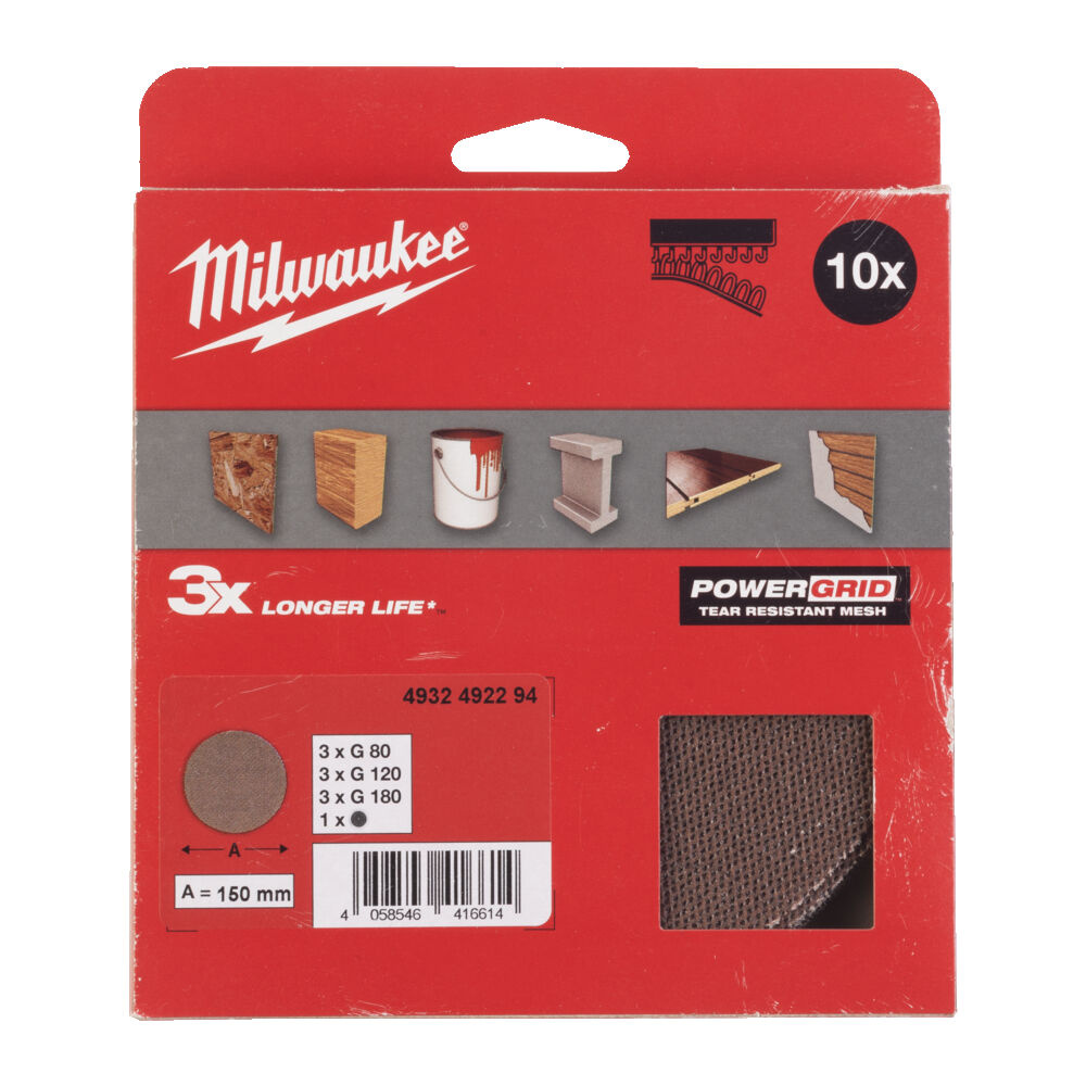 MILWAUKEE Schuurgaas Ø125mm voor excentrische schuurmachines