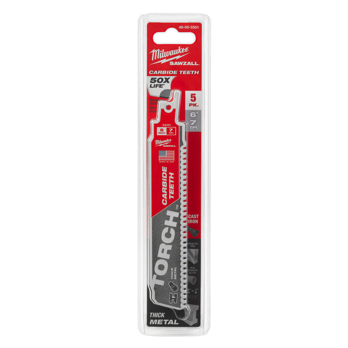 MILWAUKEE RECIPROZAAGBLAD HEAVY DUTY TORCH™ CARBIDE TANDEN