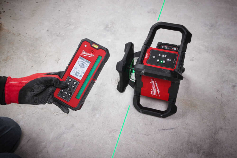 MILWAUKEE M18 RLOHVG300-501C ONE-KEY, Rotary Laser, Green, Horizontal/Vertical, 300 meter