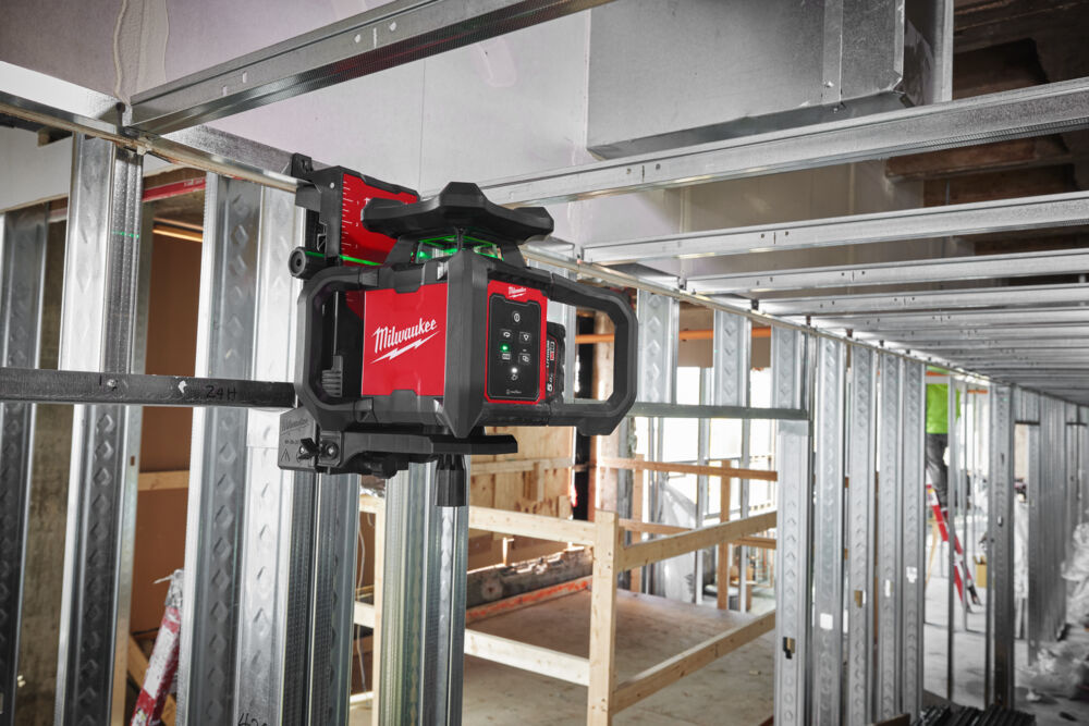 MILWAUKEE M18 RLOHVG300-501C ONE-KEY, Rotary Laser, Green, Horizontal/Vertical, 300 meter