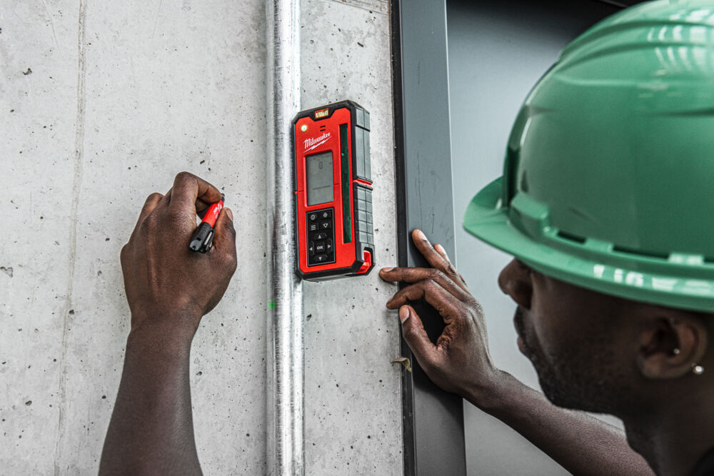 MILWAUKEE RD300G Roterende laserdetector, 300 m afstand, groene laserdetectie, compatibel met M18RLHVG300