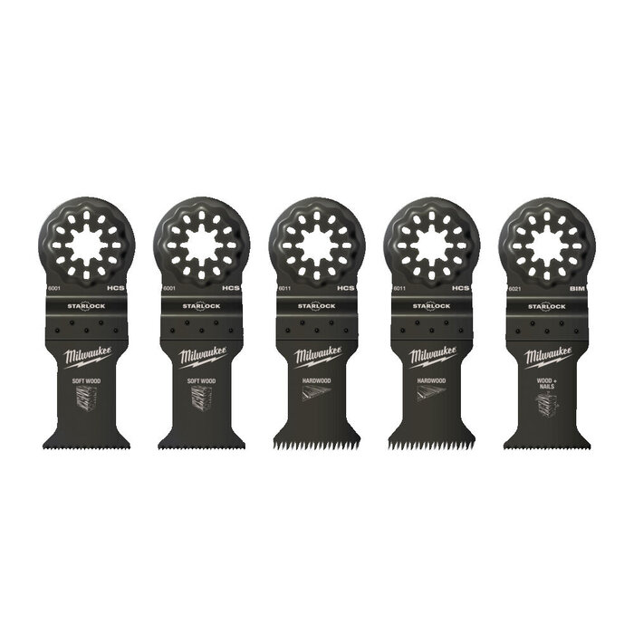 MILWAUKEE Multitool Starlock hout bladenset (5-delig)