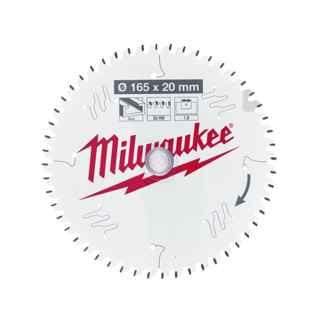 MILWAUKEE CIRKELZAAGBLAD ø165  asgat ø20