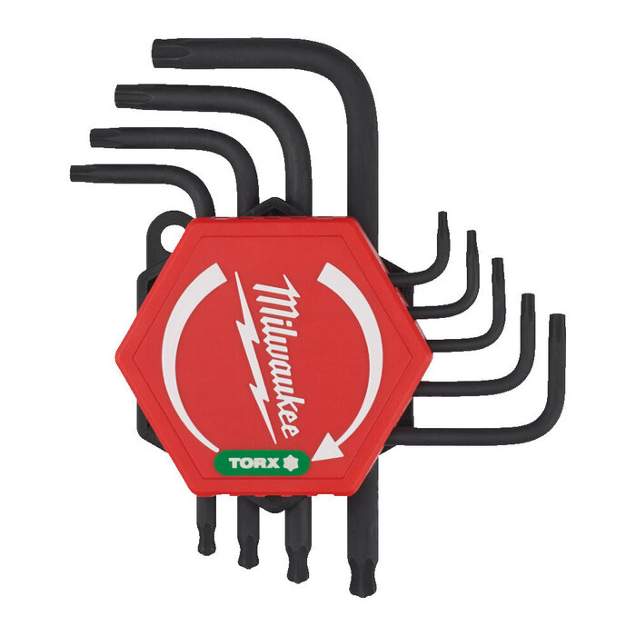 MILWAUKEE Compacte L-vormige Torx sleutelset (9-delig)