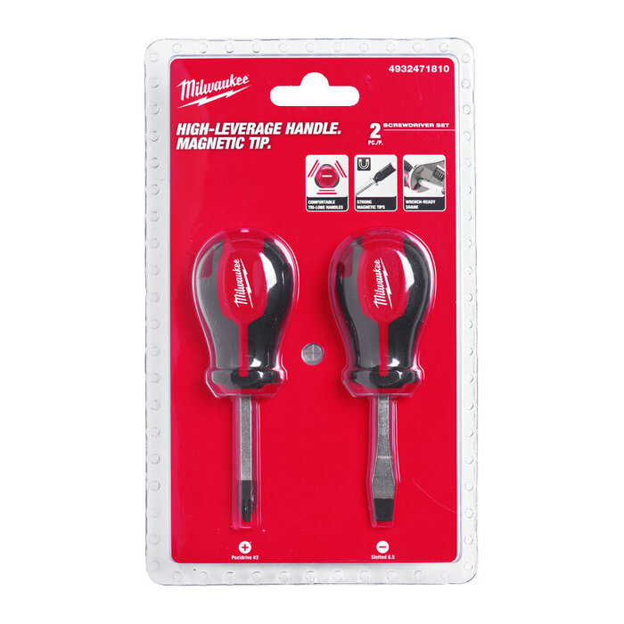 MILWAUKEE Schroevendraaierset Tri-lobe Stubby SL/PZ (2-delig)