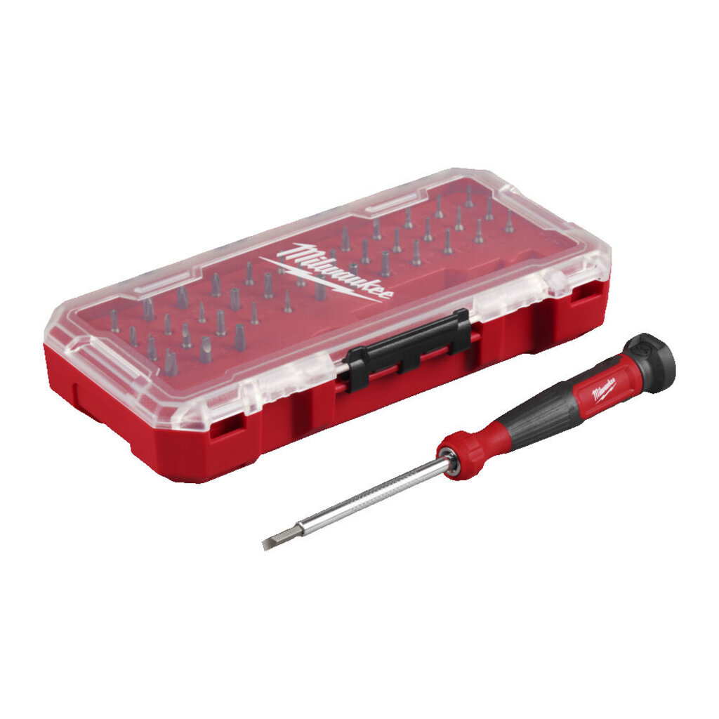 MILWAUKEE Schroevendraaier 39 in 1 multi-Bit precisie in PACKOUT Ready box