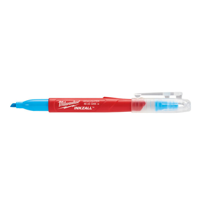 MILWAUKEE Marker INKZALL™ Beitel punt Fluo geel/roze/oranje/blauw/groen (blister 5 stuks)