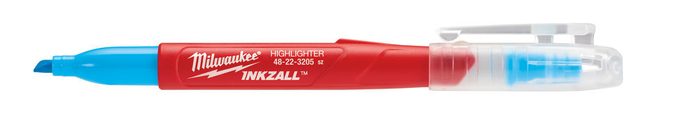 MILWAUKEE Marker INKZALL™ Beitel punt Fluo geel/roze/oranje/blauw/groen (blister 5 stuks)