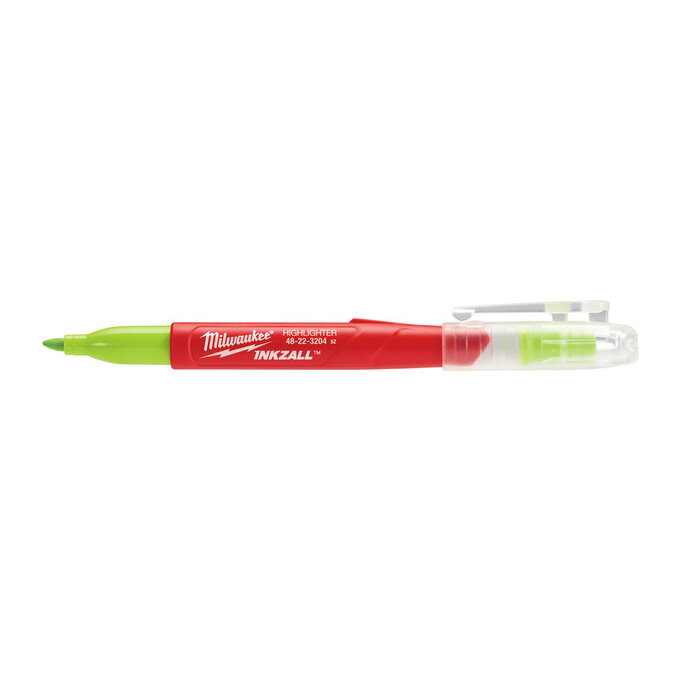 MILWAUKEE Marker INKZALL™ Beitel punt Fluo geel/roze/oranje/blauw/groen (blister 5 stuks)