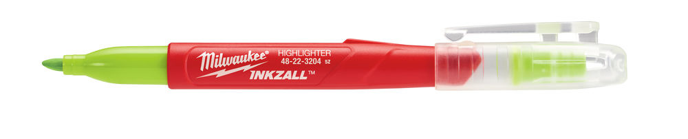 MILWAUKEE Marker INKZALL™ Beitel punt Fluo geel/roze/oranje/blauw/groen (blister 5 stuks)