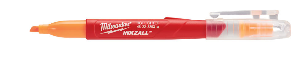 MILWAUKEE Marker INKZALL™ Beitel punt Fluo geel/roze/oranje/blauw/groen (blister 5 stuks)