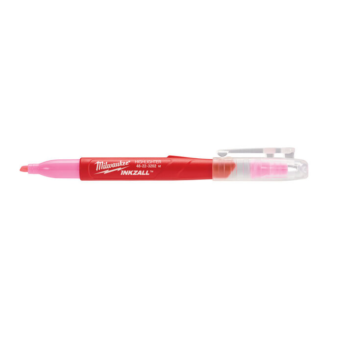 MILWAUKEE Marker INKZALL™ Beitel punt Fluo geel/roze/oranje/blauw/groen (blister 5 stuks)