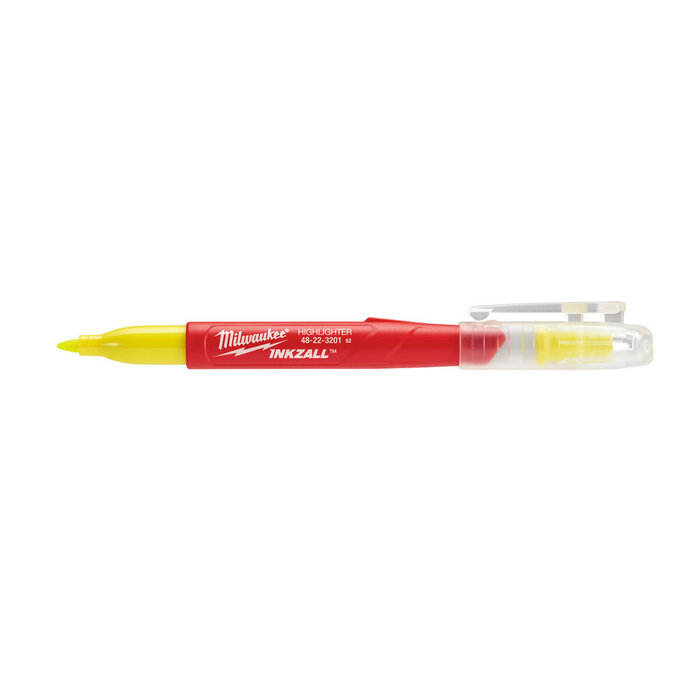 MILWAUKEE Marker INKZALL™ Beitel punt Fluo geel/roze/oranje/blauw/groen (blister 5 stuks)
