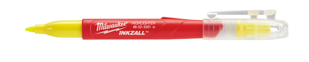 MILWAUKEE Marker INKZALL™ Beitel punt Fluo geel/roze/oranje/blauw/groen (blister 5 stuks)