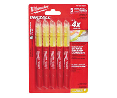 MILWAUKEE Marker INKZALL™ Beitel punt Fluo geel (blister 5 stuks)
