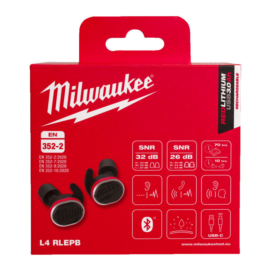 MILWAUKEE L4 RLEPB Actieve Bluetooth gehoorbescherming