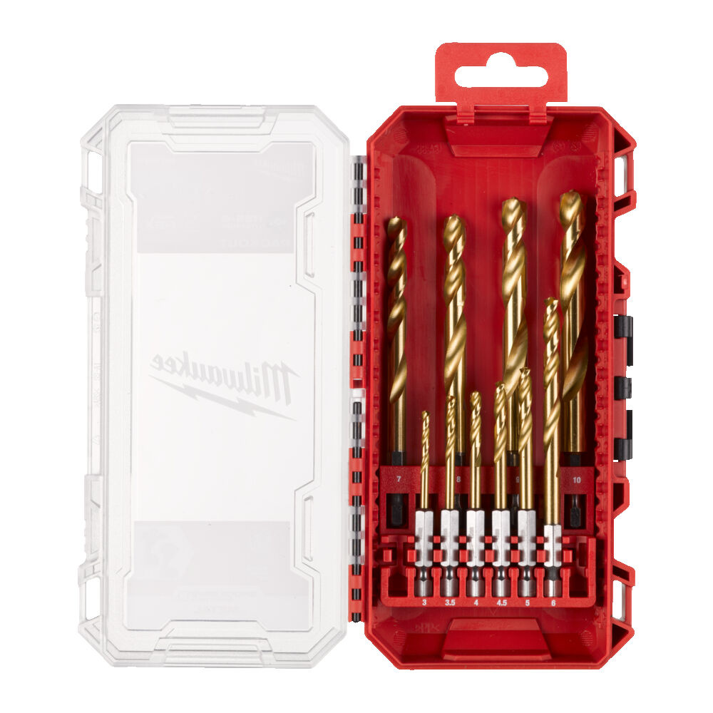 MILWAUKEE SHOCKWAVE RED HEX Set PACKOUT Ready Box Metaalboren HSS-G