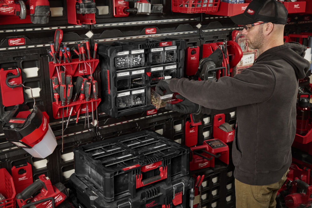 MILWAUKEE PACKOUT™ Hangende/staande organiser met bakjes