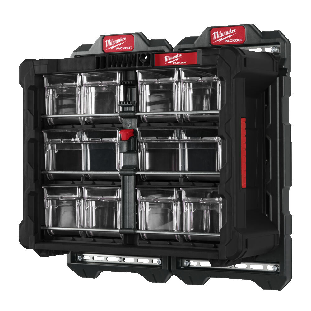 MILWAUKEE PACKOUT™ Hangende/staande organiser met bakjes