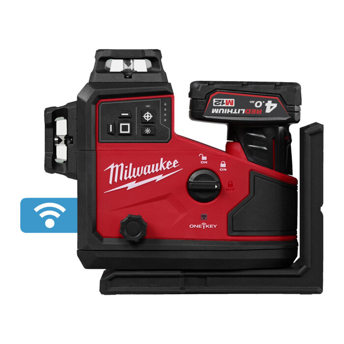 MILWAUKEE M12 Automatische driedimensionale laser met 3, 360° laser cirkels