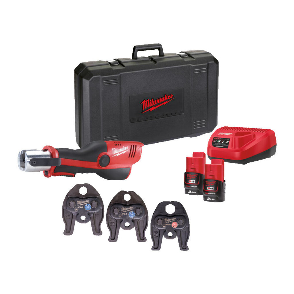 MILWAUKEE M12 FORCE LOGIC Hydraulische Subcompactperstool met ONE-KEY
