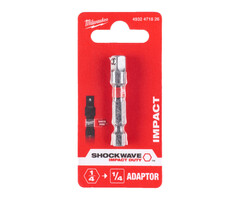 MILWAUKEE Dopadapter SHOCKWAVE 1/4 Hex - 1/4 aandrijfvierkant