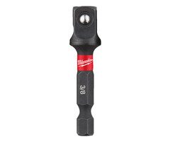 MILWAUKEE Dopadapter SHOCKWAVE 1/4 Hex - 3/8 aandrijfvierkant
