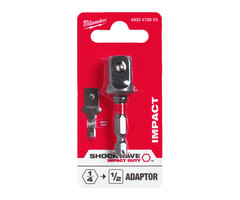 MILWAUKEE Dopadapter SHOCKWAVE 1/4 Hex - 1/2 aandrijfvierkant