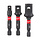 Dopadapter SHOCKWAVE 1/4Hex - 1/4, 3/8, 1/2 aandrijfvierkanten (3-delig)