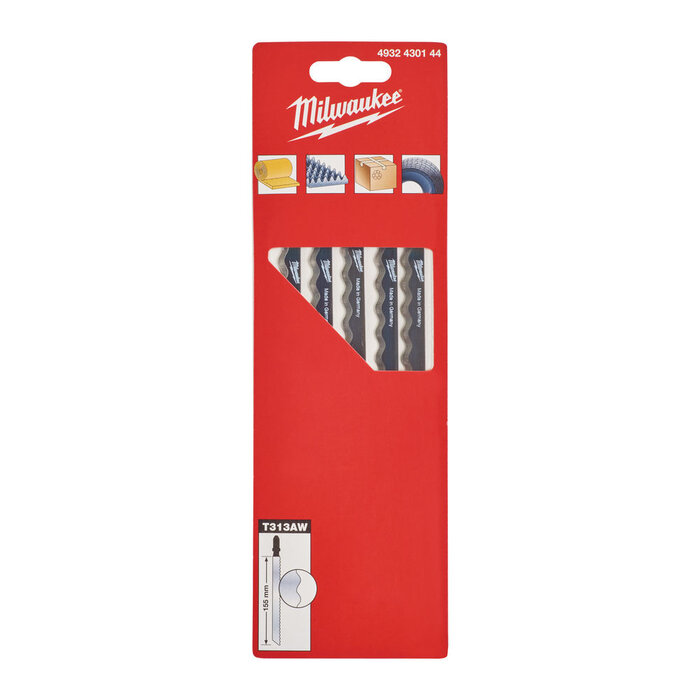 MILWAUKEE Decoupeerzaagblad isolatie 155 mm (5 stuks)