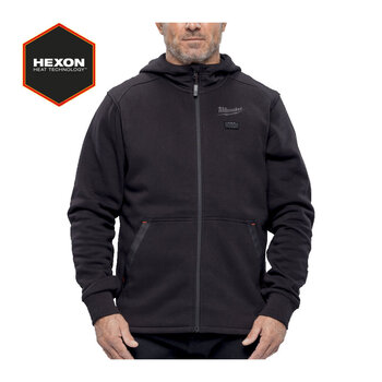 MILWAUKEE M12 HHBL5-0 HEXON Heated Hoodie Zwart