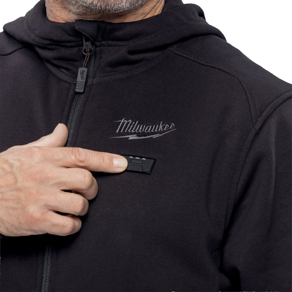 MILWAUKEE M12 HHBL5-0 HEXON Heated Hoodie Zwart