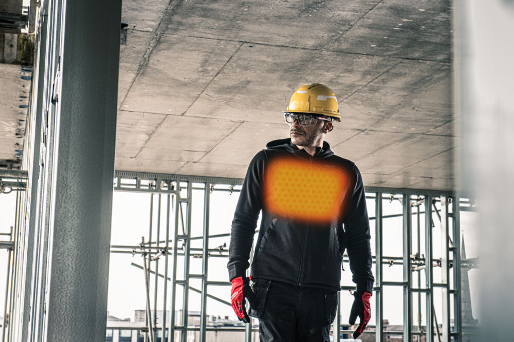 MILWAUKEE M12 HHBL5-0 HEXON Heated Hoodie Zwart