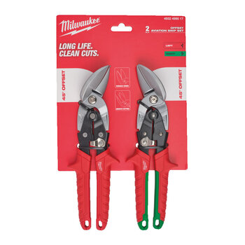 MILWAUKEE Blikscharenset gebogen (2-delig)